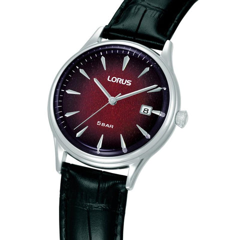 The Watch Boutique Lorus Classic Men's Quartz Watch Dark Red Gradation Dial