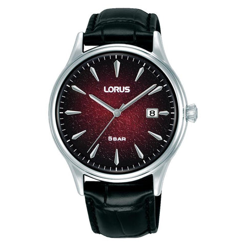 The Watch Boutique Lorus Classic Men's Quartz Watch Dark Red Gradation Dial