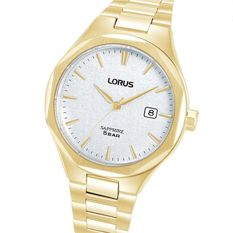 The Watch Boutique Lorus Classic Men's Quartz Watch Stainless Steel Silver White Dial