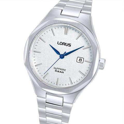 The Watch Boutique Lorus Classic Men's Quartz Watch Stainless Steel Silver White Dial