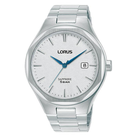 The Watch Boutique Lorus Classic Men's Quartz Watch Stainless Steel Silver White Dial