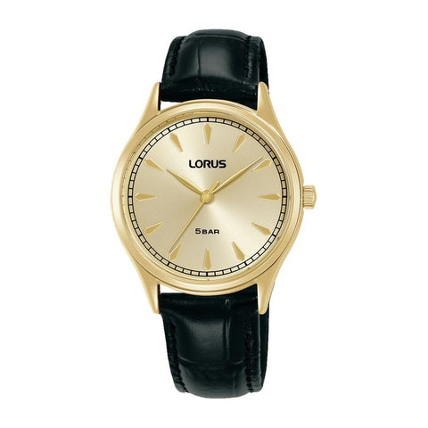 The Watch Boutique Lorus Classic Women's Quartz Watch Light Champagne Sunray Dial