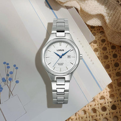 The Watch Boutique Lorus Classic Women's Quartz Watch Silver White Dial