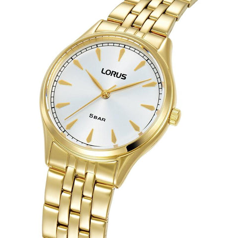 The Watch Boutique Lorus Classic Women's Quartz Watch Silver White Sunray Dial