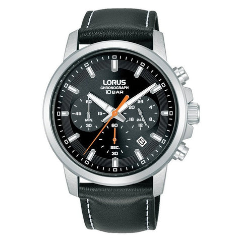 The Watch Boutique Lorus Gents Black Chronograph Watch