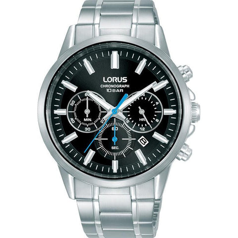 The Watch Boutique Lorus Gents Black Dial Chronograph Watch