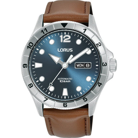 The Watch Boutique Lorus Gents Brown Leather Automatic Watch