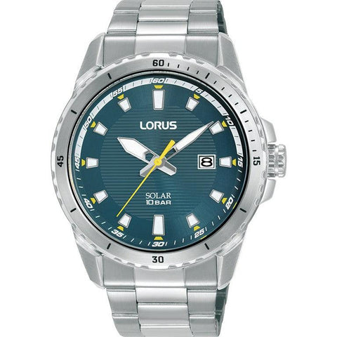 The Watch Boutique Lorus Gents Silver 3-Hands Solar Watch