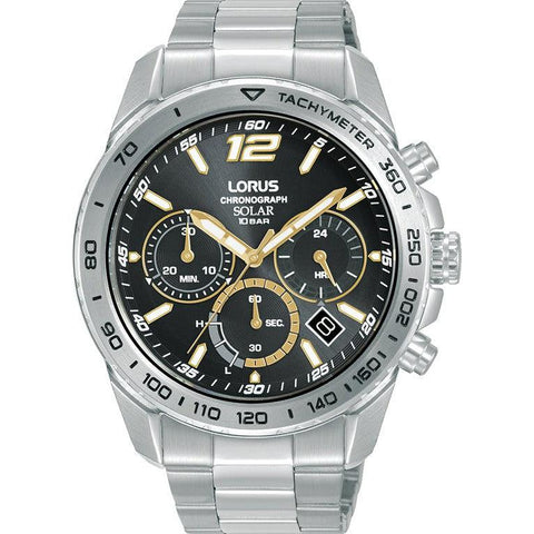 The Watch Boutique Lorus Gents Silver Chronograph Solar Watch