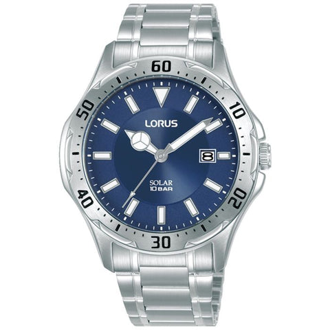 The Watch Boutique Lorus Gents Solar Blue Dial Watch