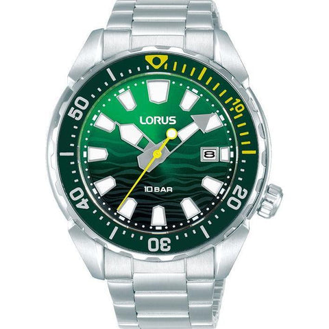 The Watch Boutique Lorus Gents Sport Green Dial 3-Hands Watch
