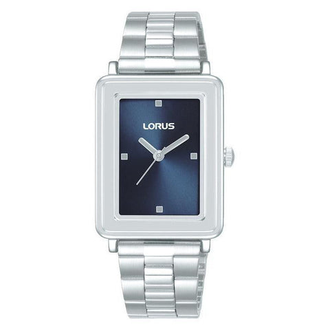 The Watch Boutique Lorus Ladies Rectangle Blue Dial Watch
