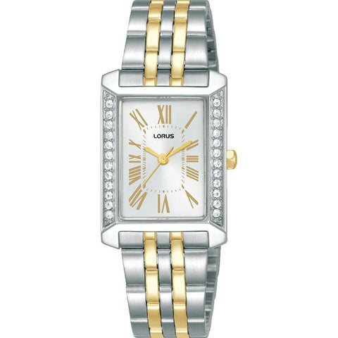 The Watch Boutique Lorus Ladies Rectangle Silver Dial Watch