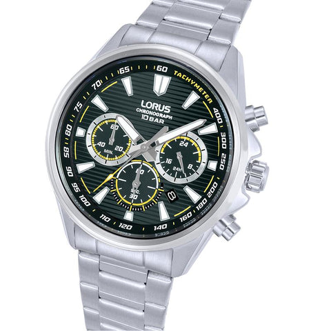 The Watch Boutique Lorus Men's Stainless Steel Chronograph Watch