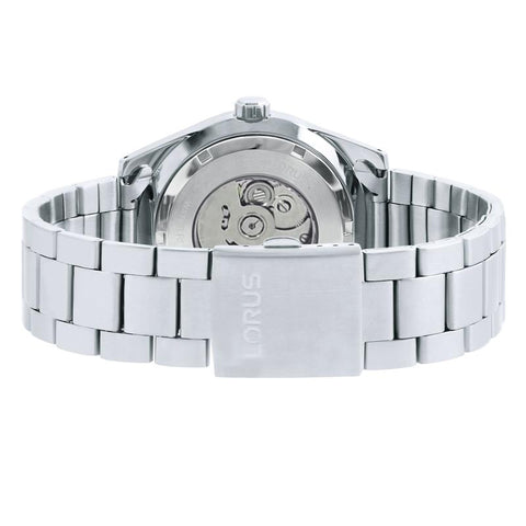 Lorus Sports Men's Automatic Watch Stainless Steel Silver White Sunray Dial