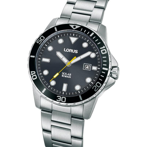 The Watch Boutique Lorus Sports Men's Quartz Watch Black Sunray Dial