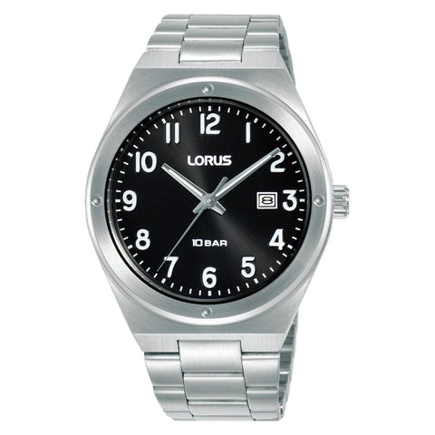 The Watch Boutique Lorus Sports Men's Quartz Watch Black Sunray Dial