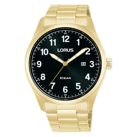 The Watch Boutique Lorus Sports Men's Quartz Watch Black Sunray Dial