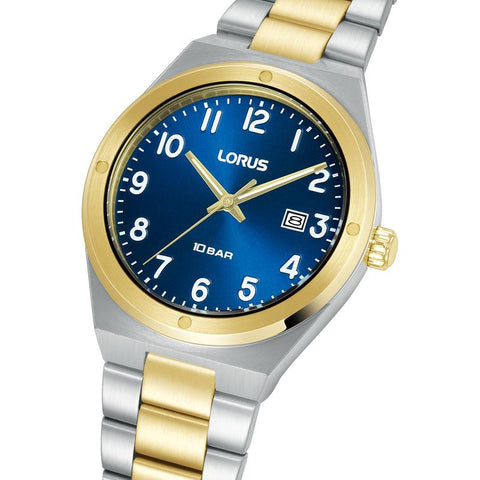The Watch Boutique Lorus Sports Men's Quartz Watch Dark Blue Sunray Dial
