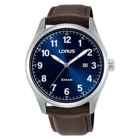 The Watch Boutique Lorus Sports Men's Quartz Watch Dark Blue Sunray Dial
