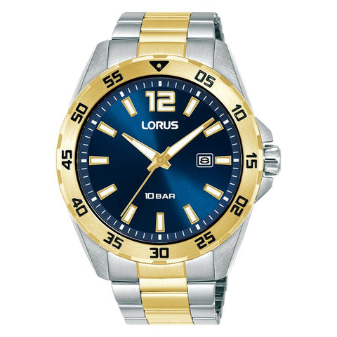 The Watch Boutique Lorus Sports Men's Quartz Watch Dark Blue Sunray Dial