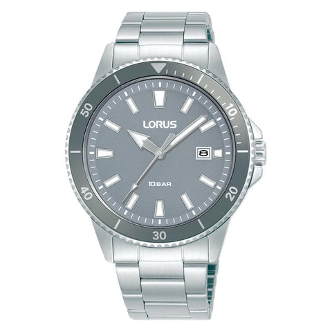 The Watch Boutique Lorus Sports Men's Quartz Watch Light Grey Sunray Dial