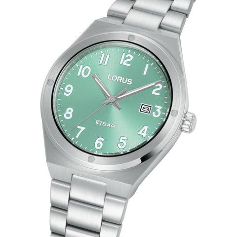 The Watch Boutique Lorus Sports Men's Quartz Watch Turquoise Sunray Dial