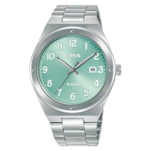 The Watch Boutique Lorus Sports Men's Quartz Watch Turquoise Sunray Dial