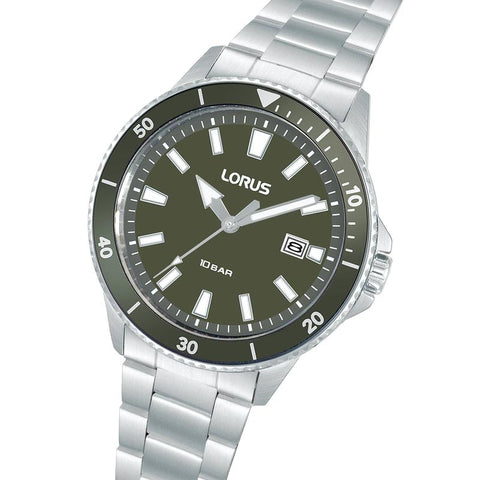 The Watch Boutique Lorus Sports Quartz Watch Dark Green Matte Dial