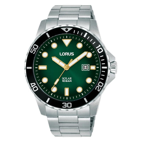 The Watch Boutique Lorus Sports Men's Solar Watch Dark Green Gradation Dial