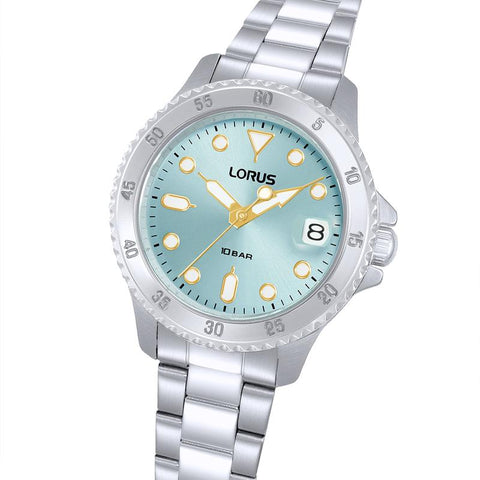 The Watch Boutique Lorus Sports Women's Quartz Watch Light Blue Sunray Dial
