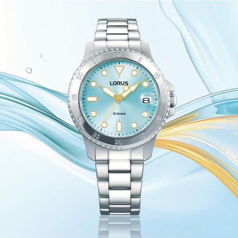 The Watch Boutique Lorus Sports Women's Quartz Watch Light Blue Sunray Dial