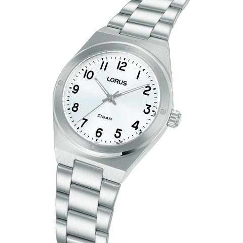 The Watch Boutique Lorus Sports Women's Quartz Watch Silver White Sunray Dial