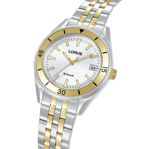 The Watch Boutique Lorus Sports Women's Quartz Watch Silver White Sunray Dial