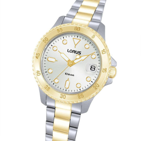 The Watch Boutique Lorus Sports Women's Quartz Watch Silver White Sunray Dial