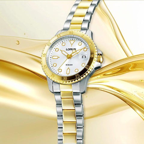 The Watch Boutique Lorus Sports Women's Quartz Watch Silver White Sunray Dial