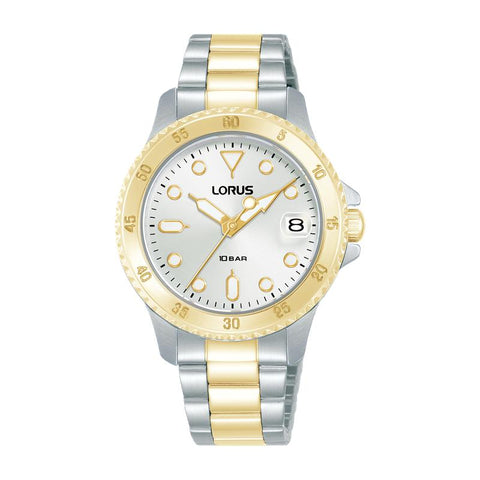 The Watch Boutique Lorus Sports Women's Quartz Watch Silver White Sunray Dial