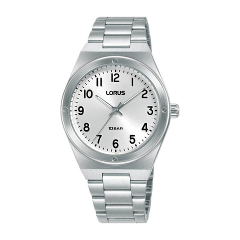 The Watch Boutique Lorus Sports Women's Quartz Watch Silver White Sunray Dial