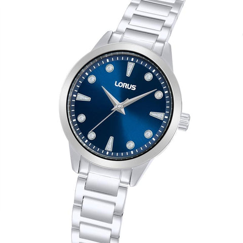 The Watch Boutique Lorus Women's Quartz Watch Dark Blue Sunray Dial