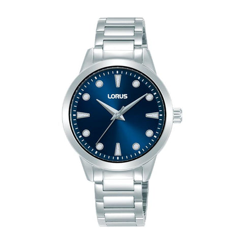 The Watch Boutique Lorus Women's Quartz Watch Dark Blue Sunray Dial