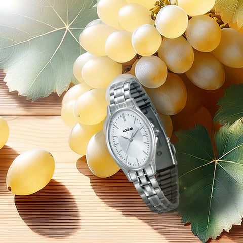 The Watch Boutique Lorus Women's Quartz Watch Silver Dark Green Sunray Dial