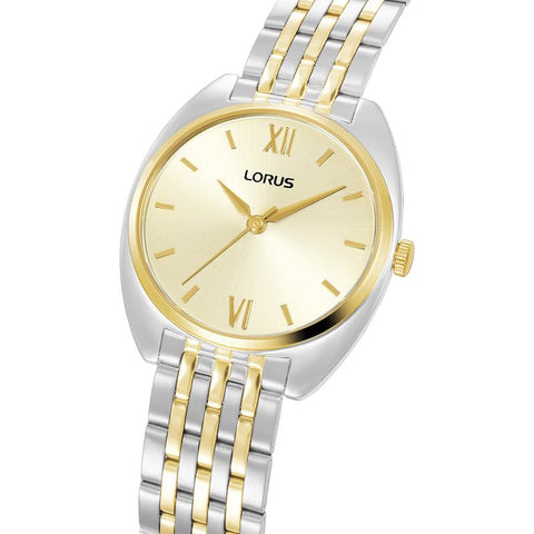 The Watch Boutique Lorus Women's Quartz Watch Silver Light Champagne Sunray Dial