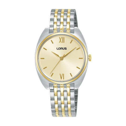 The Watch Boutique Lorus Women's Quartz Watch Silver Light Champagne Sunray Dial
