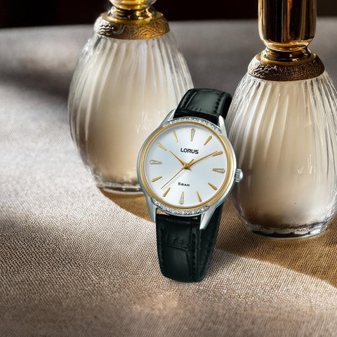 The Watch Boutique Lorus Women's Quartz Watch Silver White Sunray Dial