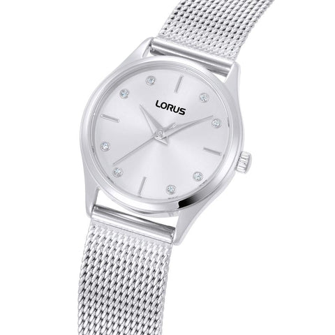 The Watch Boutique Lorus Women's Quartz Watch Silver White Sunray Dial