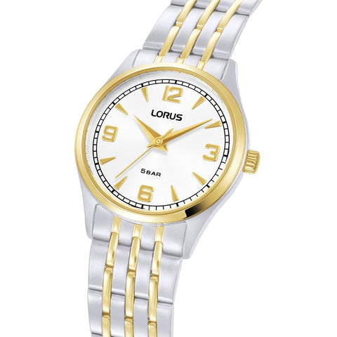 The Watch Boutique Lorus Women's Quartz Watch Silver White Sunray Dial