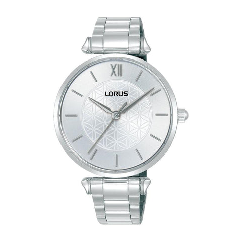 The Watch Boutique Lorus Women's Quartz Watch Silver White Sunray Dial