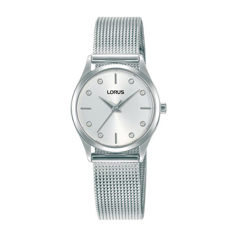 The Watch Boutique Lorus Women's Quartz Watch Silver White Sunray Dial