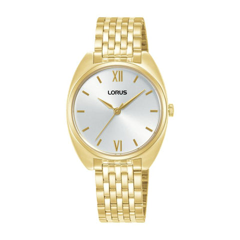 Lorus Women's Quartz Watch Silver White Sunray Dial