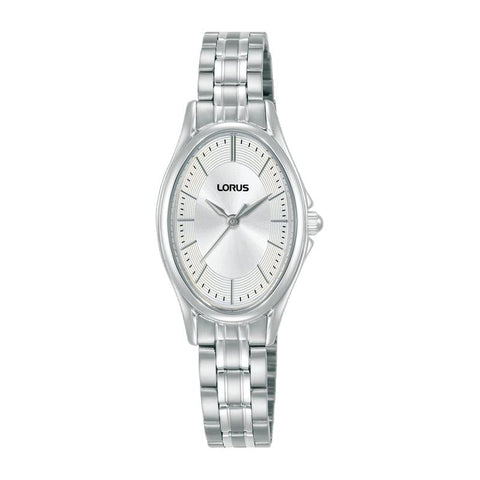 Lorus Women's Quartz Watch Silver White Sunray Dial